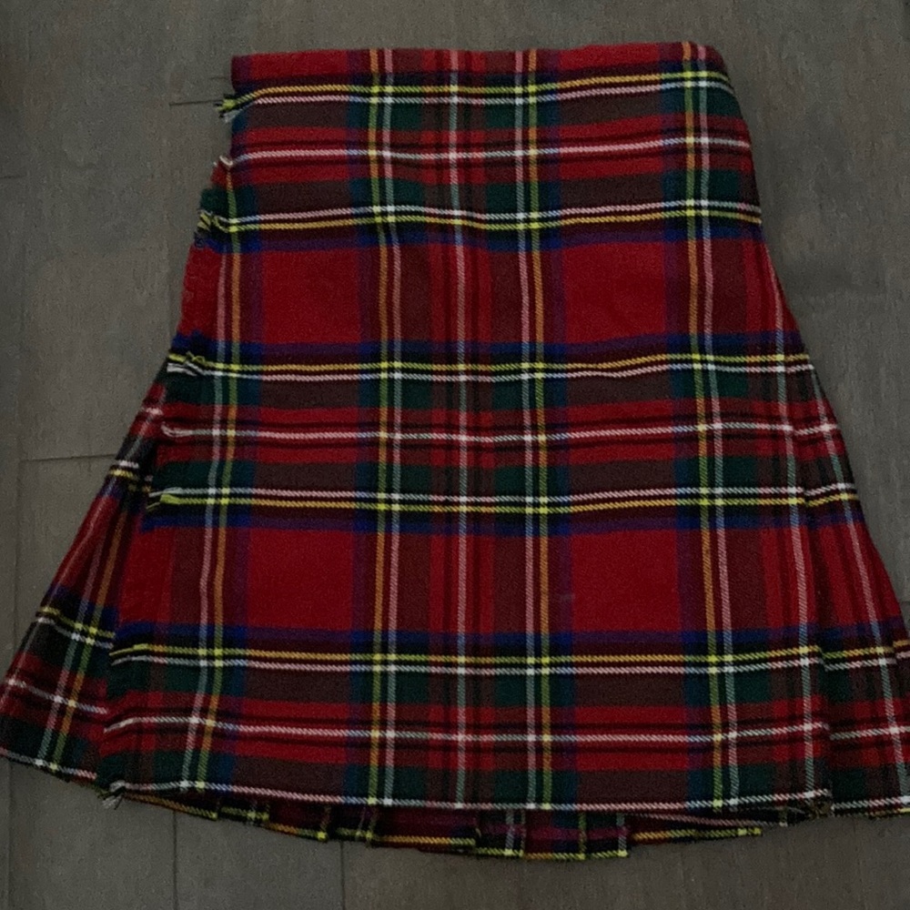 Scottish Highland authentic woven tartan kids size 5-6